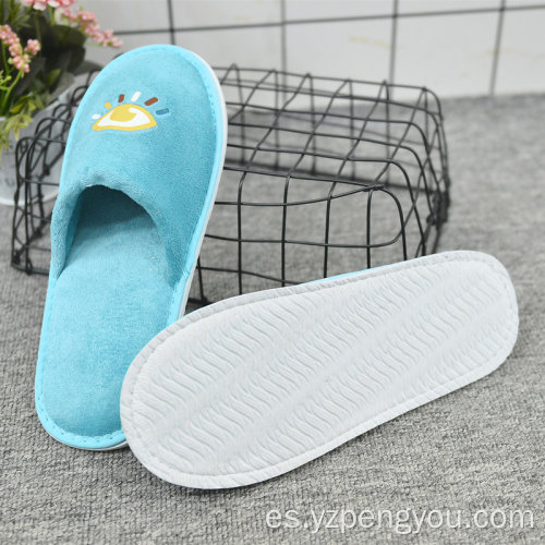 Coloridos zapatillas de dormitorio lavables de hotel para hombres